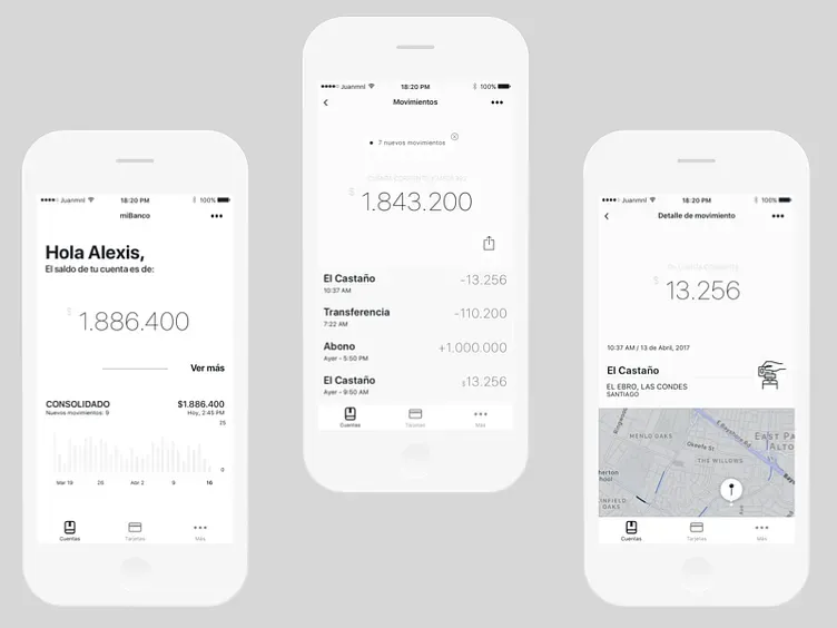 Mobile banking prototype for BCI Chile