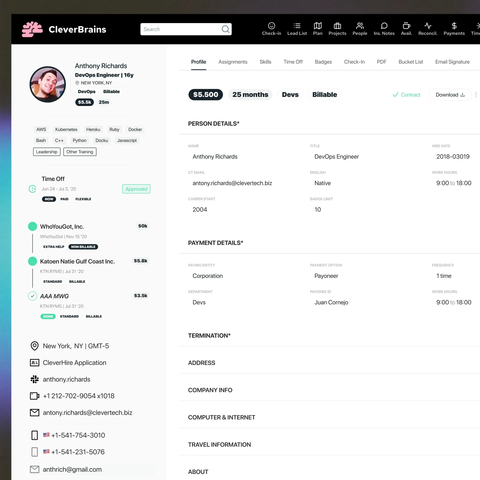Developer profile for CleverBrains
