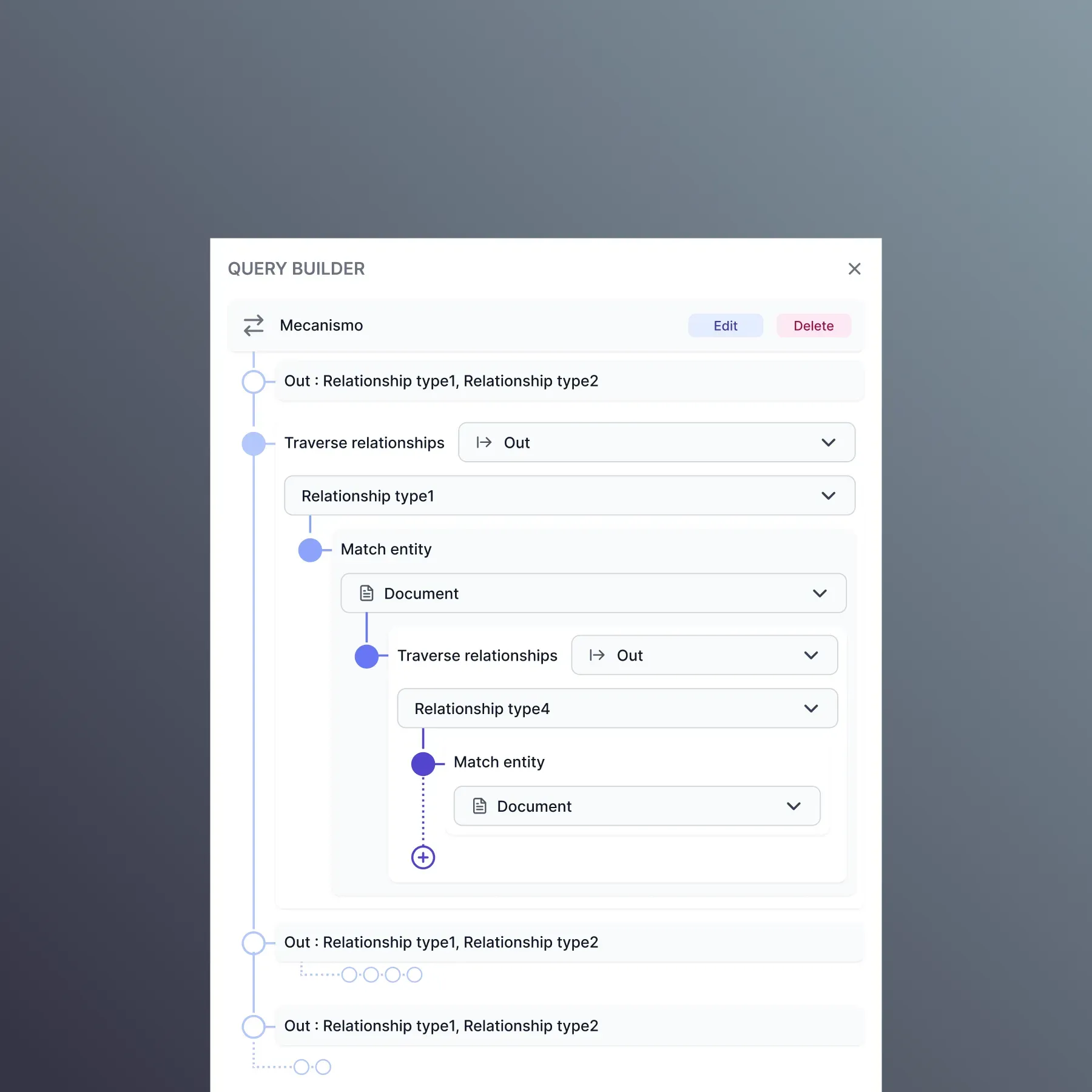 Uwazi's query-builder early concept