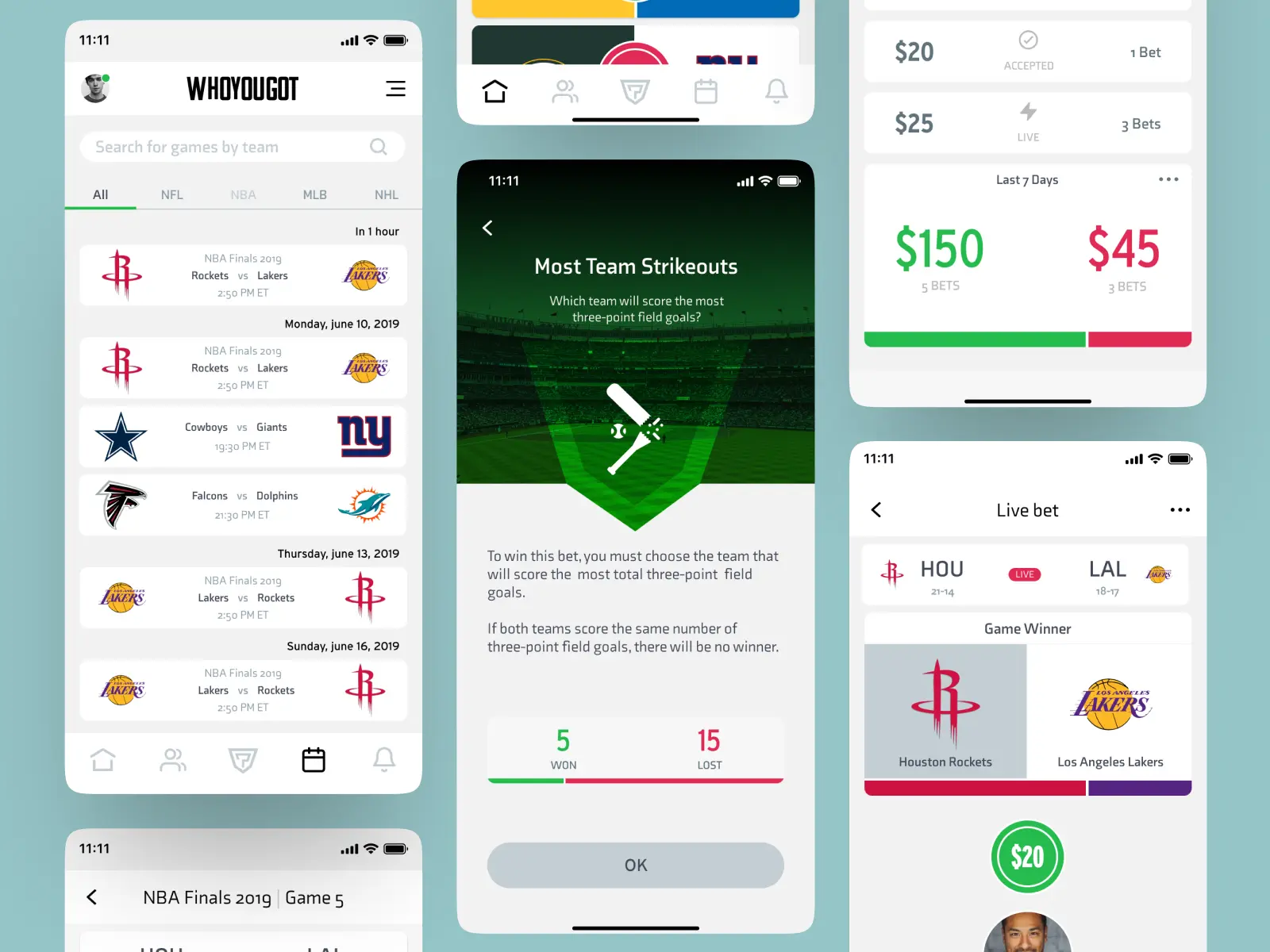 WhoYouGot? mobile app