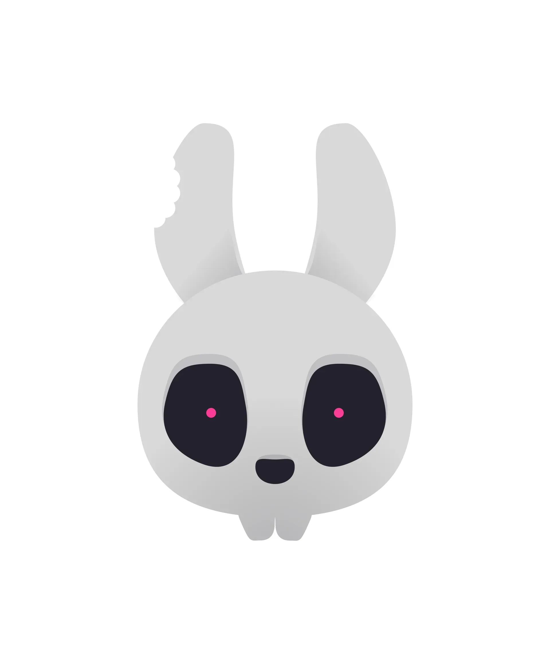 Simple illustartion of a rabbit's head with beautiful eyes