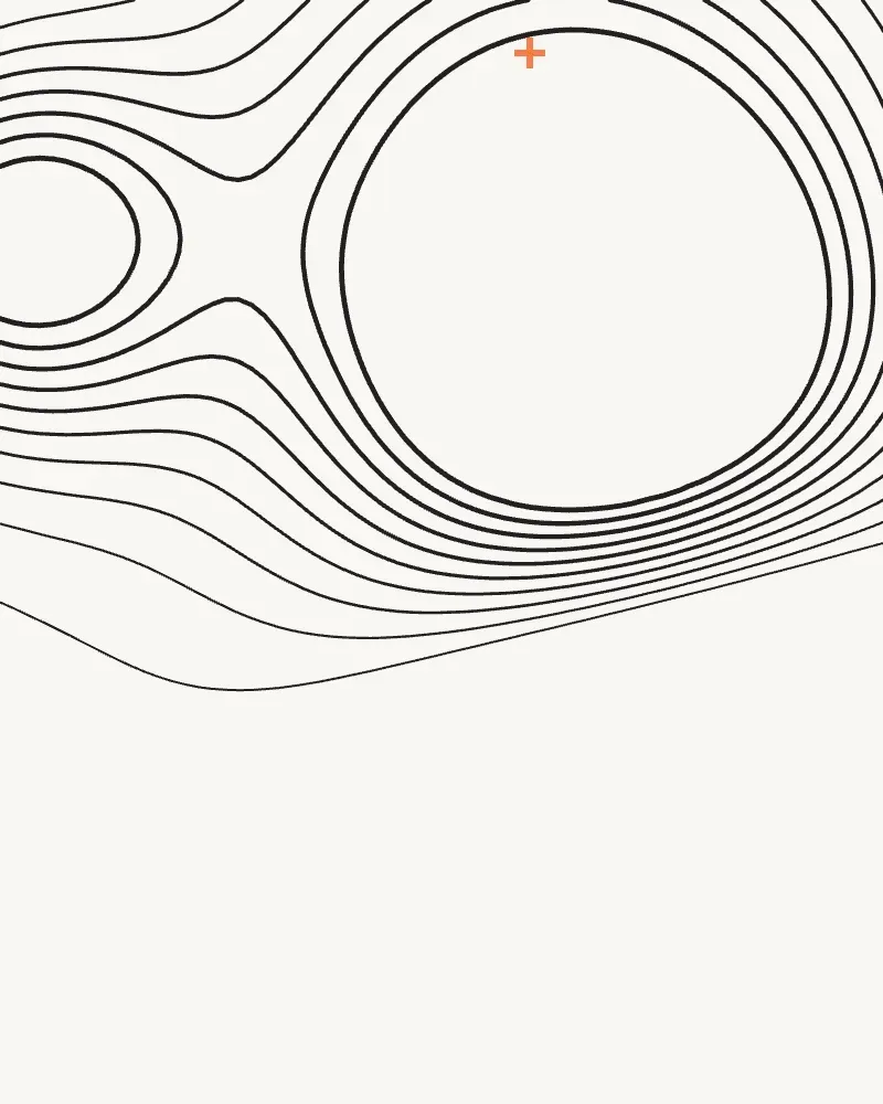 A plate of contour lines on paper.