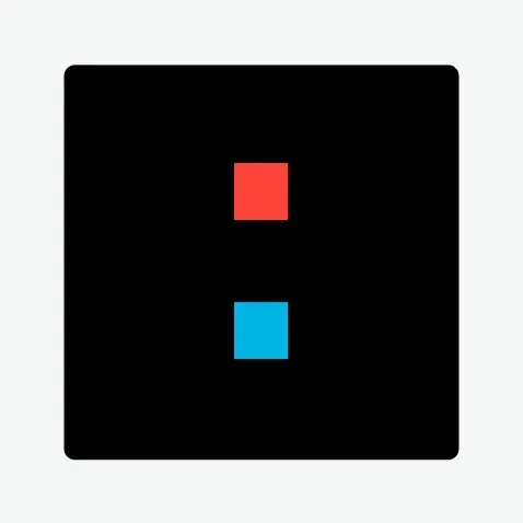 The Uwazi icon: a red block above a blue block on a black rounded square.