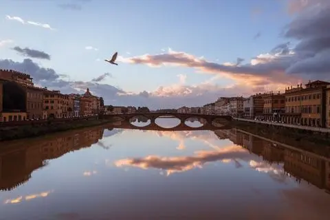 Florence, 2022. The Arno at dusk.