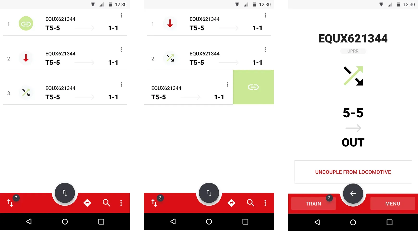 Current operations mobile app interface