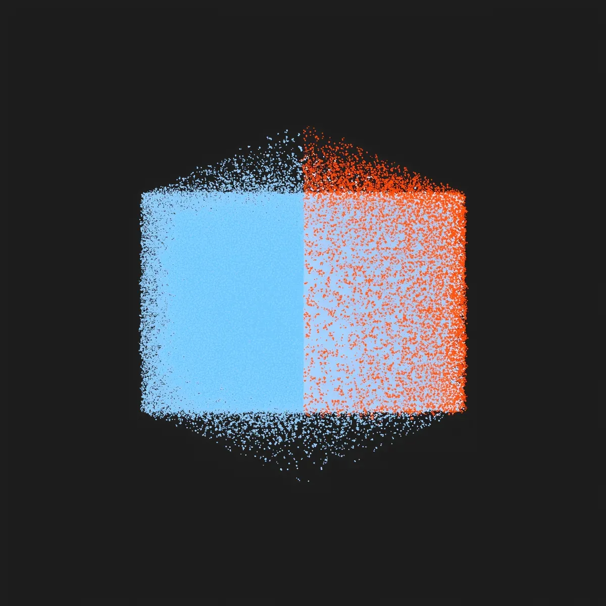 Dispersed cube mark